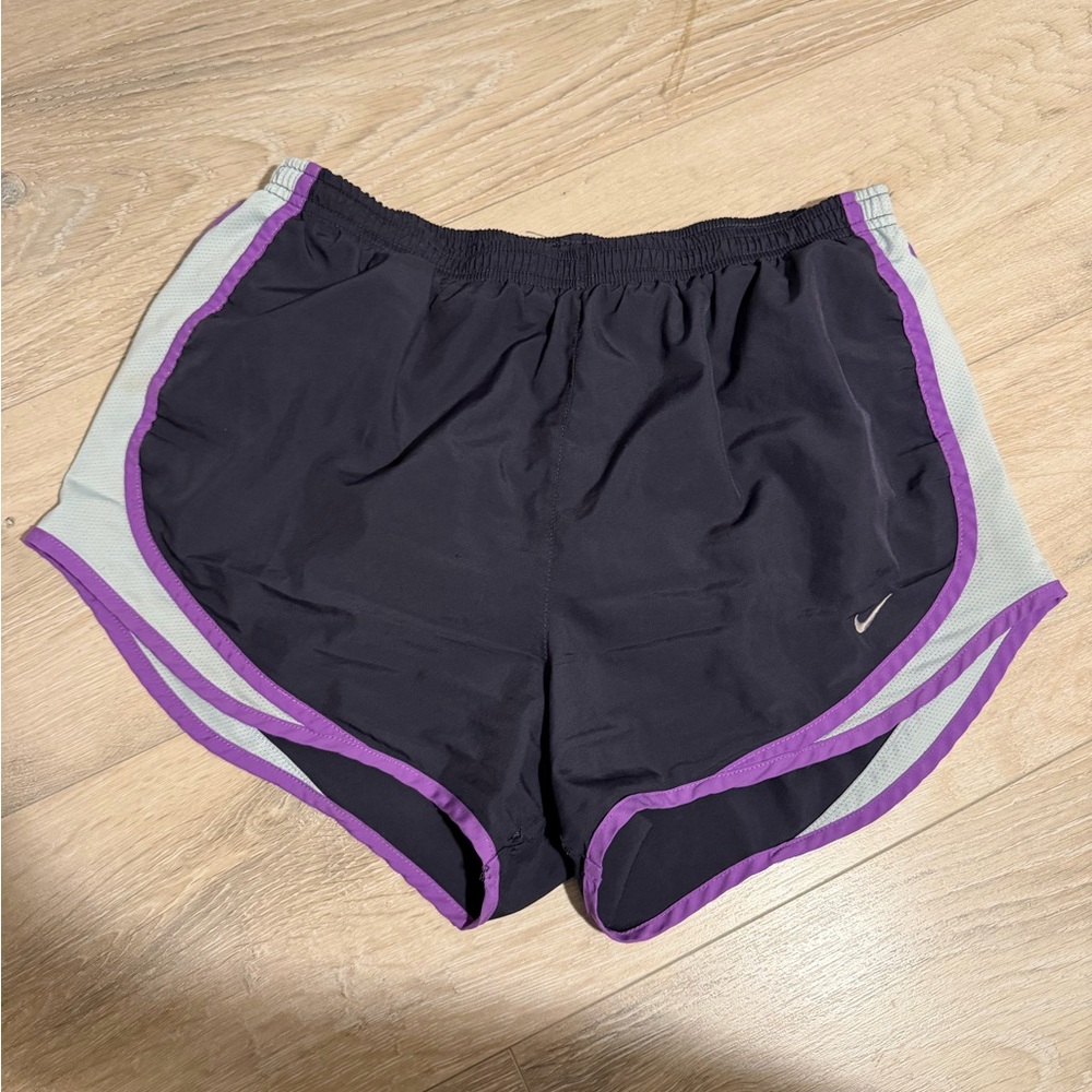 Nike Women's Black and Purple Athletic Shorts